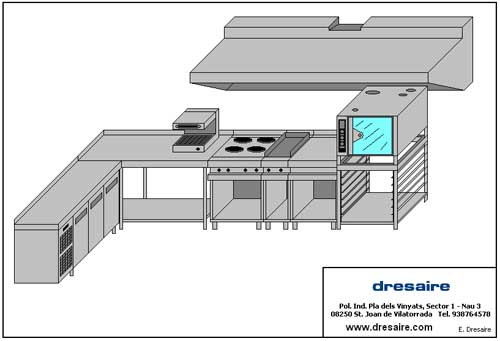 plano esquemático cocina